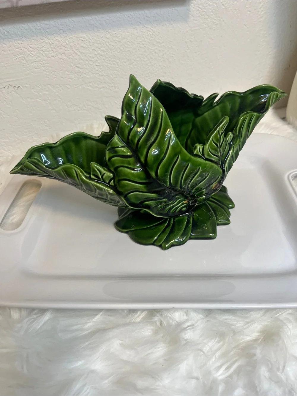 Green Leaf Ceramic Decorative Vase